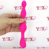 Catena anale da 3 bulbi in silicone 17 x 3 cm. rosa fluo - 1