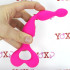 Catena anale da 3 bulbi in silicone 17 x 3 cm. rosa fluo - 2