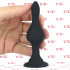BOB S - Cuneo Anale con Curve 10,8 x 3,1 cm. in Silicone Nero - 0