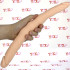 TWINS L - Fallo Doppio Realistico Flessibile 40 x 4,7 cm. in Silicone Color Carne - 1