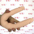 TWINS L - Fallo Doppio Realistico Flessibile 40 x 4,7 cm. in Silicone Color Carne - 2