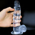 Rider - Fallo Realistico in Jelly Morbido e Flessibile 18,5 x 4,2 cm. Trasparente - 0