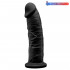 Fallo Realistico in Silicone Dual Density Termo Reattivo 19 x 4,8 cm. Nero - 0