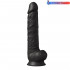 Fallo Gigante Ultra Realistico Dual Density Termo Reattivo 38 x 7 cm. Nero - 0