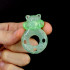 FLASH TEDDY - Anello Fallico Vibrante Elastico a Forma di Orsetto Verde Fluo - 0