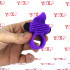 Adrien Lastic RING - Anello Fallico Vibrante in Silicone Lingua Lecca Clitoride e Setole Stimolanti Viola - 0