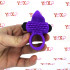 Adrien Lastic RING - Anello Fallico Vibrante in Silicone Lingua Lecca Clitoride e Setole Stimolanti Viola - 1