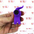 Adrien Lastic RING - Anello Fallico Vibrante in Silicone Lingua Lecca Clitoride e Setole Stimolanti Viola - 3