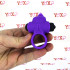Adrien Lastic RING - Anello Fallico Vibrante in Silicone Lingua Lecca Clitoride e Setole Stimolanti Viola - 4