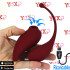 Adrien Lastic INSPIRATION - Succhia Clitoride e Ovulo Vibrante in Silicone Comandato da APP 18 x 3,7 cm. - 0