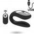 We Love - Vibratore per Coppia in Puro Silicone con Telecomando Wireless Ricaricabile USB Nero - 0