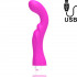 Gregory - Vibratore Punto G in Silicone Flessibile 20 x 3 cm. Fucsia Ricaricabile - 1