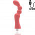 Gohan - Vibratore Punto G in Silicone Flessibile 20 x 3 cm. Rosa Ricaricabile - 1