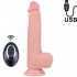 Apache - Vibratore Realistico Rotante in Silicone 22 x 4,6 cm. con Telecomando Wireless color Carne - 0
