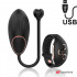 Ovetto in Silicone Vibrante Telecomandato Wireless 7,5 x 3,5 cm. Nero e Oro Ricaricabile - 1