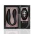 Dual Pleasure - Vibratore per Coppia in Silicone con Telecomando da Polso Wireless Ricaricabile Nero - 12