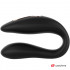 Dual Pleasure - Vibratore per Coppia in Silicone con Telecomando da Polso Wireless Ricaricabile Nero - 6