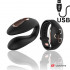 Dual Pleasure - Vibratore per Coppia in Silicone con Telecomando da Polso Wireless Ricaricabile Nero - 1