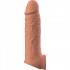 Guaina Realistica in Silicone con Anello per Testicoli 15,5 x 4 cm. Mulatto Aumenta Lunghezza e Circonferenza - 3