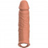Guaina Realistica in Silicone con Anello per Testicoli 15,5 x 4 cm. Mulatto Aumenta Lunghezza e Circonferenza - 1