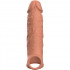Guaina Realistica in Silicone con Anello per Testicoli 15,5 x 4 cm. Mulatto Aumenta Lunghezza e Circonferenza - 2