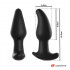 Amadeus - Cuneo Anale con Perle Rotanti e Vibrante in Silicone 14,5 x 4,2 cm. Nero con Comando Wireless da Polso - 8