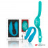 Vibratore per Coppia in Silicone con Telecomando da Polso Wireless Ricaricabile Azzurro - 3