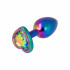 Plug Anale Multicolor con Pietra a Forma di Cuore 2,7 x 7,2 cm Taglia S - 3