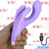 Vibratore Rabbit Triplo 19,2 x 3,5 cm. in Silicone Lilla Ricaricabile USB - 0