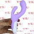 Vibratore Rabbit Triplo 19,2 x 3,5 cm. in Silicone Lilla Ricaricabile USB - 1