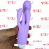 Vibratore Rabbit Triplo 19,2 x 3,5 cm. in Silicone Lilla Ricaricabile USB - 2