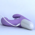 Vibratore Rabbit Triplo 19,2 x 3,5 cm. in Silicone Lilla Ricaricabile USB - 4
