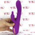 Vibratore rabbit pulsante in silicone fucsia ricaricabile USB 22,5 x 3,4 cm. - 2