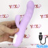 Vibratore rabbit rotante in silicone lilla ricaricabile USB 20 x 3,3 cm. - 0