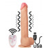 Marcus - Vibratore realistico in silicone color carne ricaricabile USB 19 x 4 cm. - 1