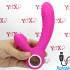 Vibratore riscaldante rabbit in puro silicone con succhia clitoride ricaricabile USB 18 x 3,5 cm. - 0