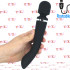 Massaggiatore in Silicone 24,7 x 4,2 cm. Ricaricabile USB Nero - 0