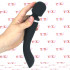 Massaggiatore in Silicone 24,7 x 4,2 cm. Ricaricabile USB Nero - 4