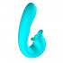 Hydra - Vibratore Punto G, Pulsazioni e Lecca Clitoride in Silicone 16,8 x 4 cm. Azzurro Ricaricabile USB - 1