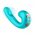 Hydra - Vibratore Punto G, Pulsazioni e Lecca Clitoride in Silicone 16,8 x 4 cm. Azzurro Ricaricabile USB - 2