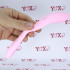 Vibratore per coppia in silicone rosa ripiegabile ricaricabile USB con telecomando wireless - 2