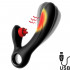 Vibratore riscaldante rabbit in puro silicone con lecca clitoride ricaricabile USB 18 x 3,5 cm. - 0