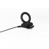 Neptune - Anello Fallico Vibrante in Silicone 5,6 cm. Nero Ricaricabile USB - 3