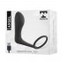 Ansel - Cuneo Anale con Anello Fallico in Silicone da 3,6 cm. Nero - 2