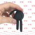 Reerin - Doppio Anello Fallico Vibrante in Silicone 5 cm. con Telecomando Wireless Nero Ricaricabile USB - 4