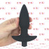 Spear - Cuneo Anale Vibrante da Passeggio in Silicone 14 x 3,5 cm. Ricaricabile USB Nero - 1