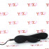 Vibratore rabbit in silicone nero ricaricabile USB 19,4 x 3,3 cm. - 4