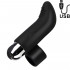 Fivib - Mini Vibratore da Dito in Silicone 8,6 x 2,3 cm. Nero Ricaricabile USB - 1