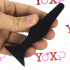 Trophy - Cuneo anale in silicone nero con ventosa 10 x 2,3 cm. - 0