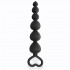 Catena Anale in Silicone da 6 Bulbi a Forma di Cuore 18 x 2,5 cm. Nero - 0